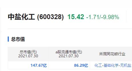 钠金属的龙头中盐化工,分析其财报